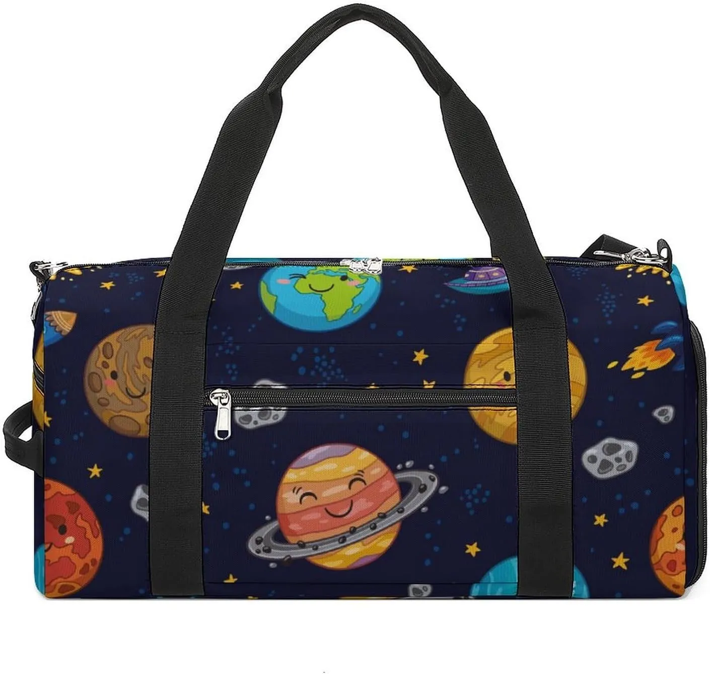 Astro Collection-Sun Mercury Venus Travel Duffel Bag Sport Gym Tote Bag Lightweight with Shoes Compartment for Men Women