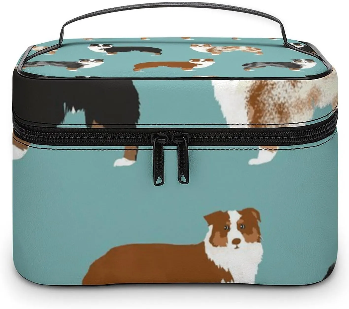 Australian Shepherds Dogs Pattern Large Capacity Portable Makeup Bag And Wash Bag