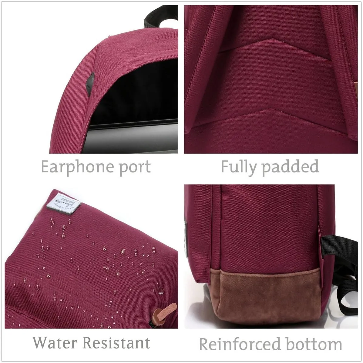 Backpack for Men Women,VASCHY Classic Water-resistant Lightweight Travel School Backpack Casual Daypack