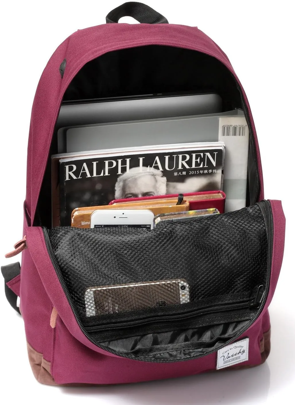 Backpack for Men Women,VASCHY Classic Water-resistant Lightweight Travel School Backpack Casual Daypack