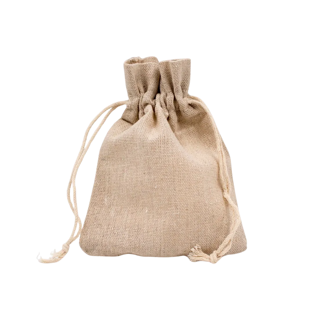 BAG FABRIC NATURAL 13.5X17.5CM 20PCS