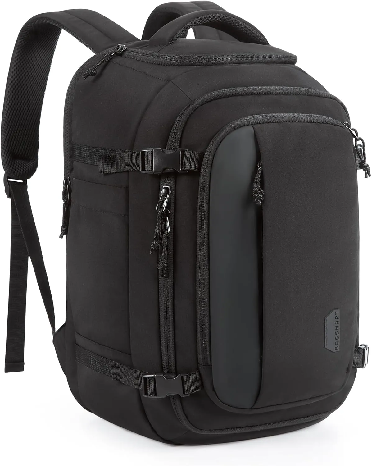 BAGSMART Travel Backpack Carry on Flight Approved, 30L Lightweight Backpack Fits 17.3 Inch Laptop for Men Women, Water Resistant Personal Item Travel Bag with USB Charging Port, Black