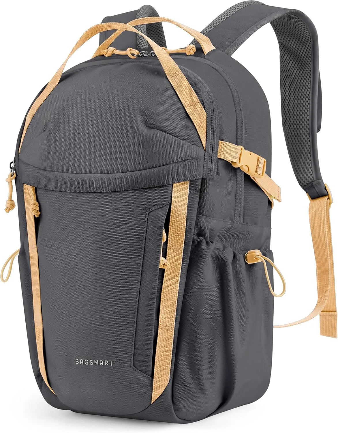 BAGSMART Travel Backpack for Men and Women, Lightweight 15.6" Laptop Backpack, Large Weekender Bag, Water Resistant Stylish Casual Daypack for Flight, College, Outdoor, Dark Gray