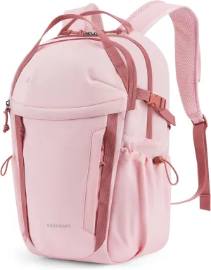 BAGSMART Travel Backpack for Men and Women, Lightweight 15.6" Laptop Backpack, Large Weekender Bag, Water Resistant Stylish Casual Daypack for Flight, College, Outdoor, Pink