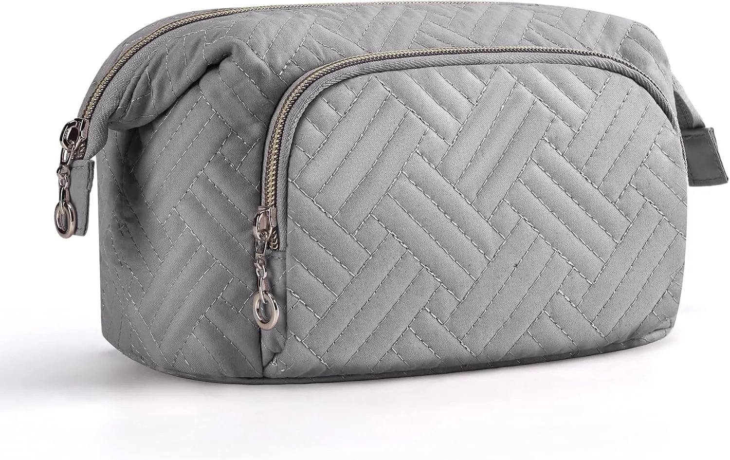 BAGSMART Travel Makeup Bag, Cosmetic Bag Make Up Organizer Case,Large Wide-open Pouch for Women Purse for Toiletries Accessories Brushes
