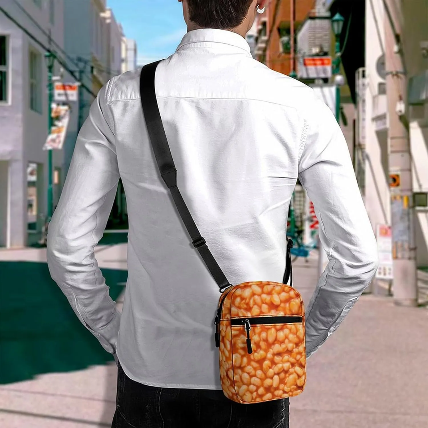 Baked Beans Crossbody Bag Small Shoulder Bag Waterproof, Lightweight And Convenient