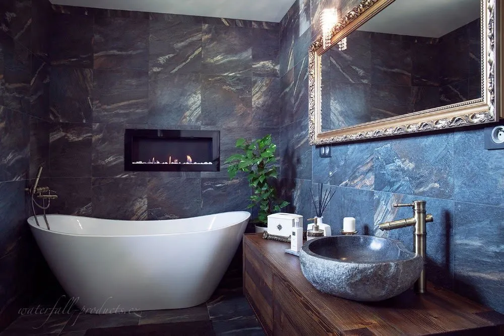 Bamboo Bronze Design Bathtub Faucet with Shower