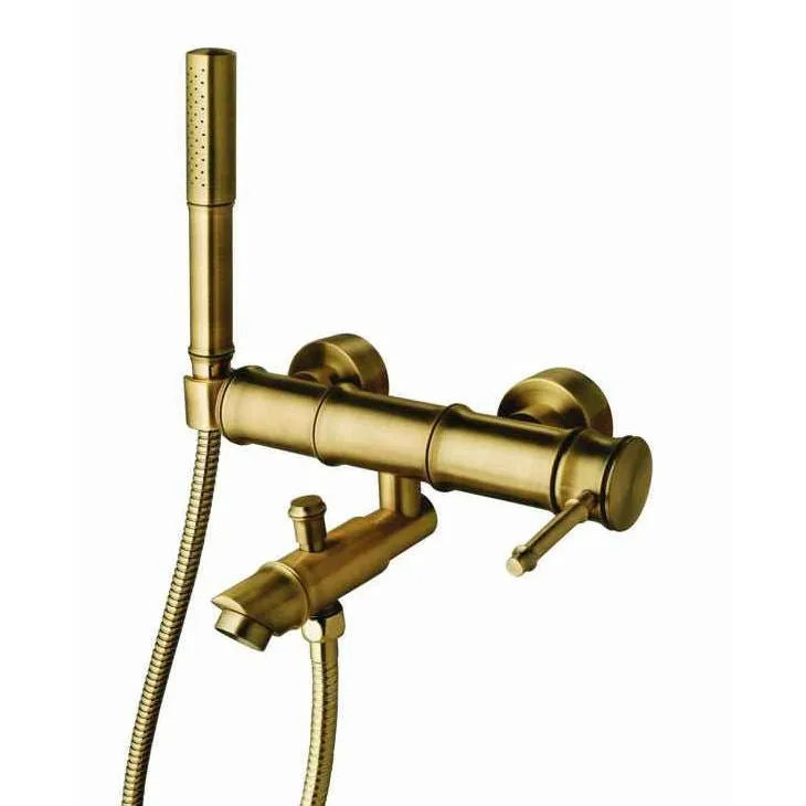 Bamboo Bronze Design Bathtub Faucet with Shower