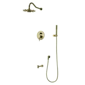 Bamboo Design Bronze Concealed Shower