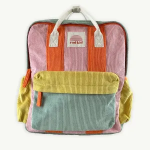 BANABAE CORDUROY SPLICE ECO KIDS BACKPACK: CANDY