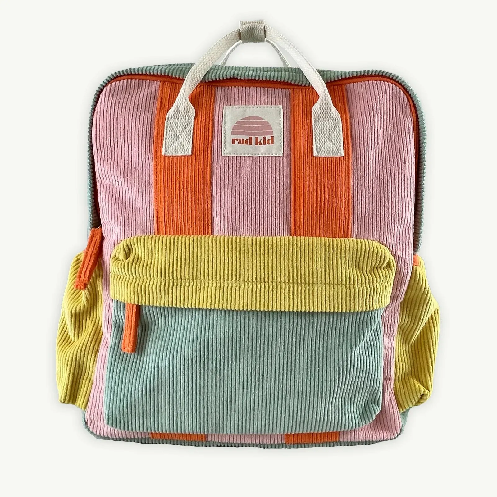 BANABAE CORDUROY SPLICE ECO KIDS BACKPACK: CANDY