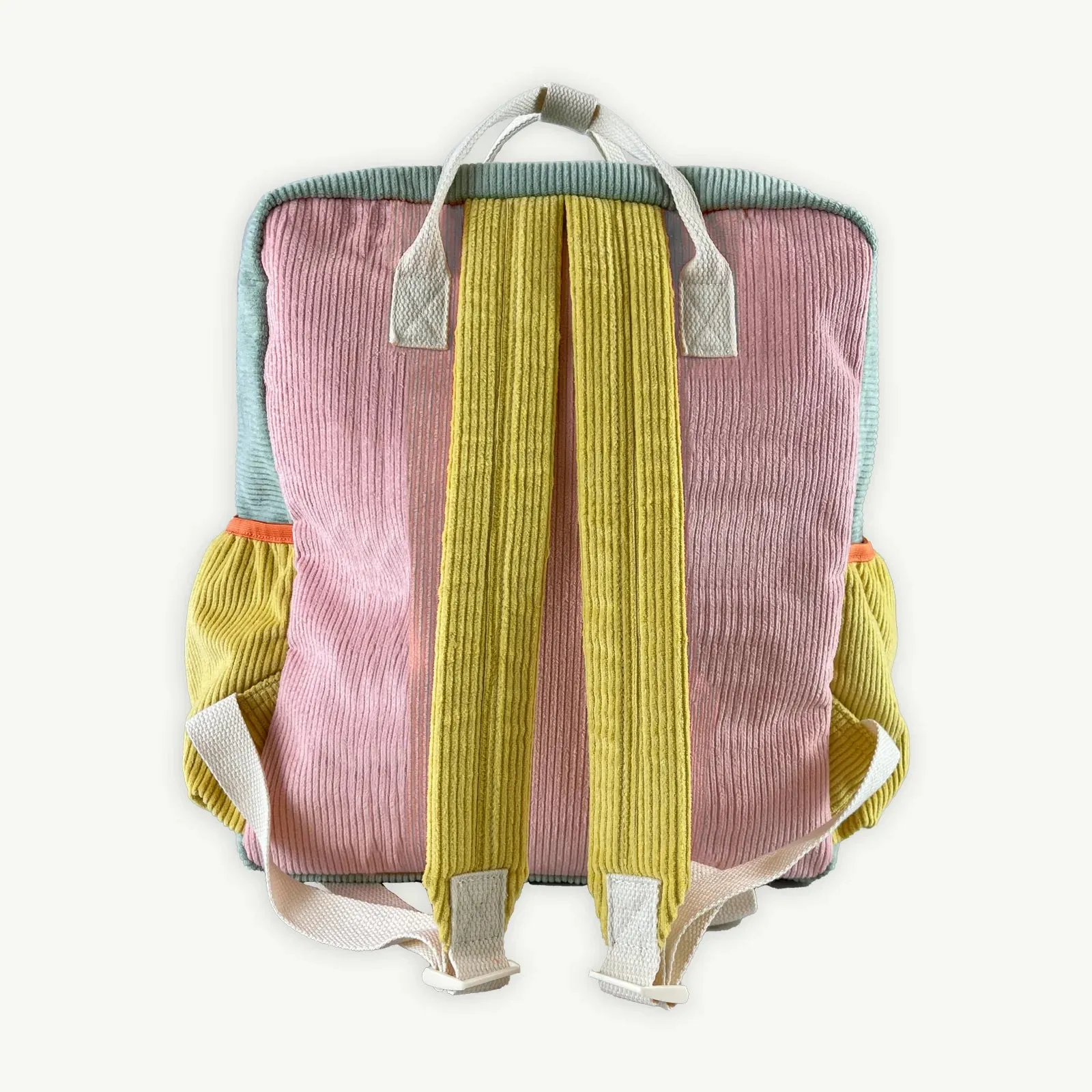 BANABAE CORDUROY SPLICE ECO KIDS BACKPACK: CANDY