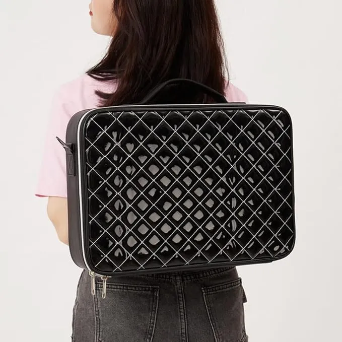 Barbara | Stylish and Practical Travel Cosmetic Bag with Diamond Pattern