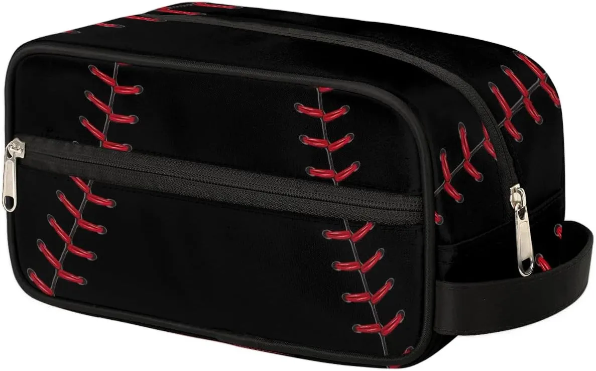 Baseball Kids Toiletry Bag for Boys, Kids Dopp Kit, Waterproof Lightweight Cosmetic Bag Wash Bag Toiletry Bag for Boys Toddler Travel Essential