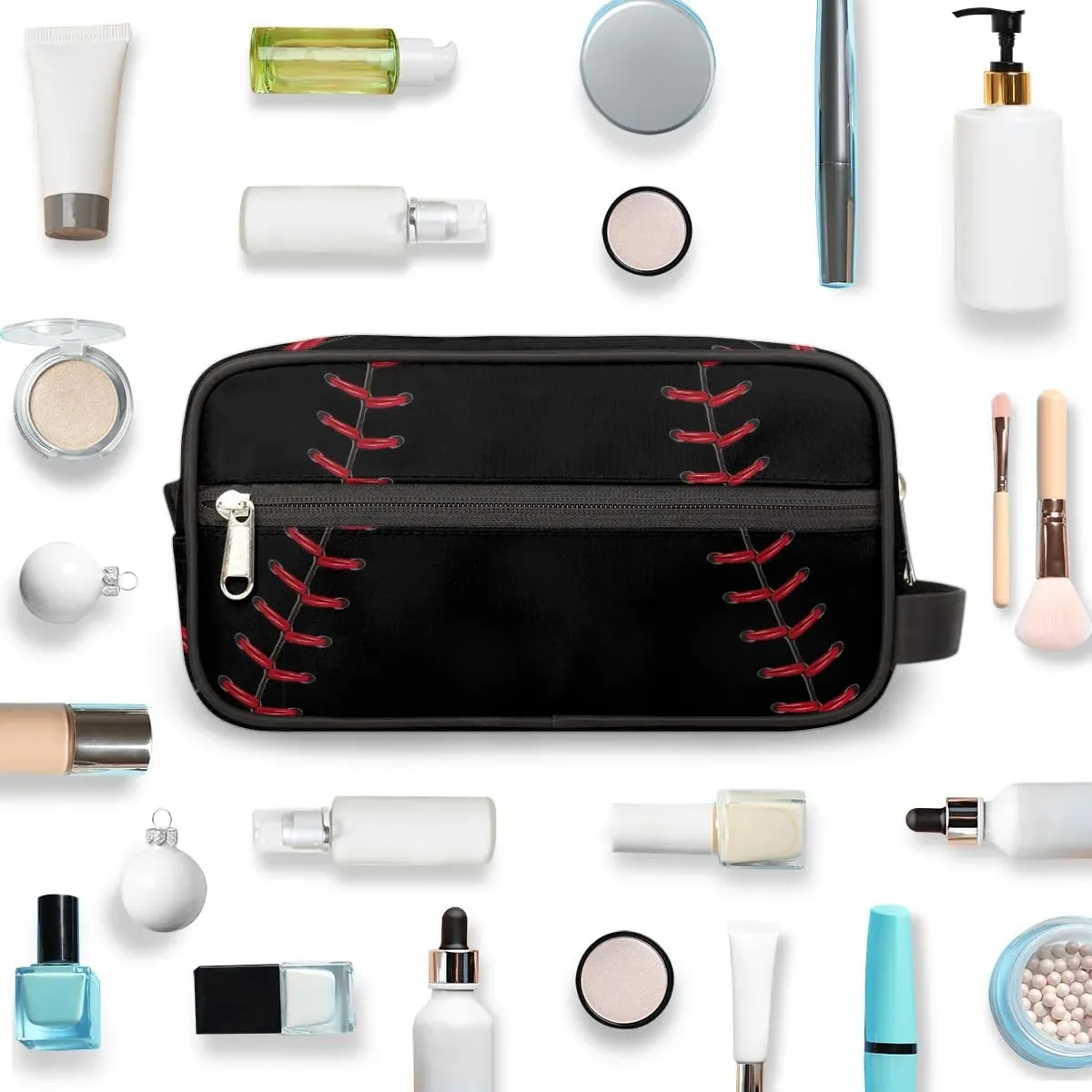 Baseball Kids Toiletry Bag for Boys, Kids Dopp Kit, Waterproof Lightweight Cosmetic Bag Wash Bag Toiletry Bag for Boys Toddler Travel Essential