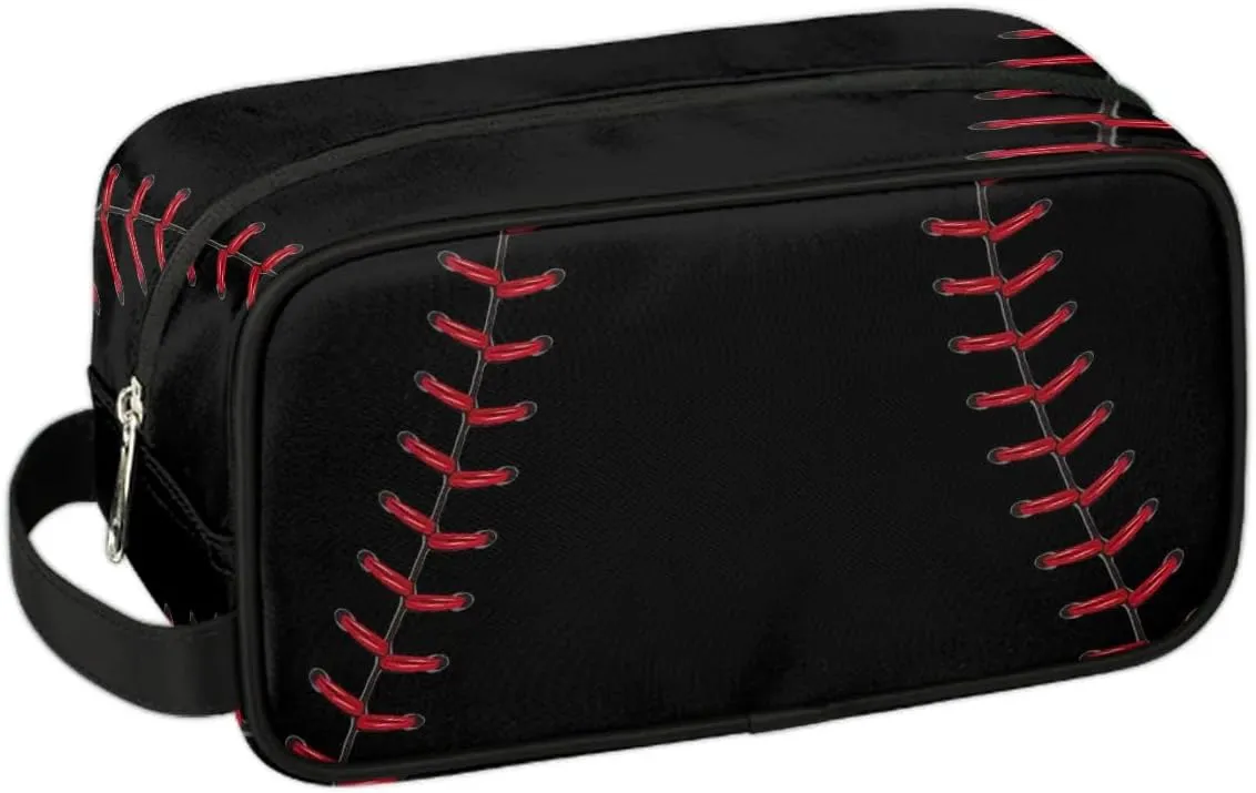 Baseball Kids Toiletry Bag for Boys, Kids Dopp Kit, Waterproof Lightweight Cosmetic Bag Wash Bag Toiletry Bag for Boys Toddler Travel Essential