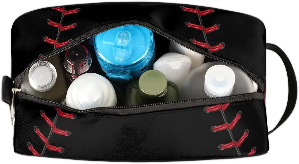 Baseball Kids Toiletry Bag for Boys, Kids Dopp Kit, Waterproof Lightweight Cosmetic Bag Wash Bag Toiletry Bag for Boys Toddler Travel Essential