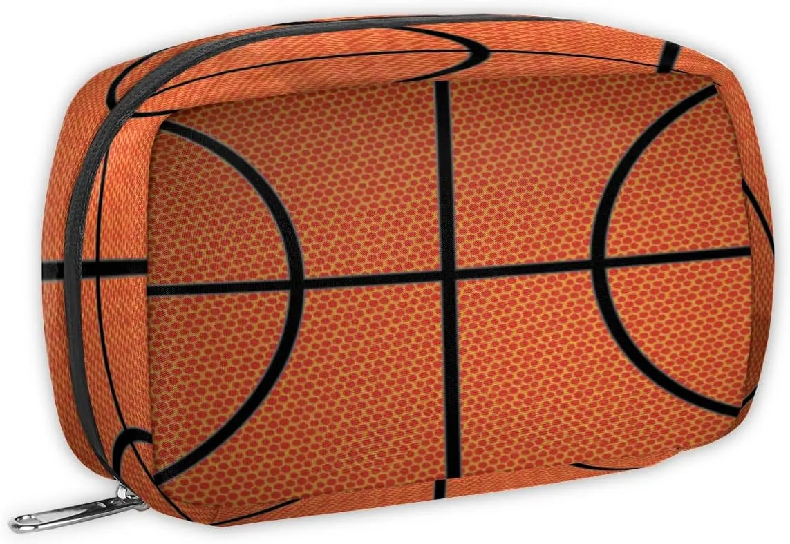 Basketball Sports Travel Toiletry Bag for Boys Men, Waterproof Small Dopp Kit for Women, Shaving Bag with Large Capacity for Travel,Sports Shower