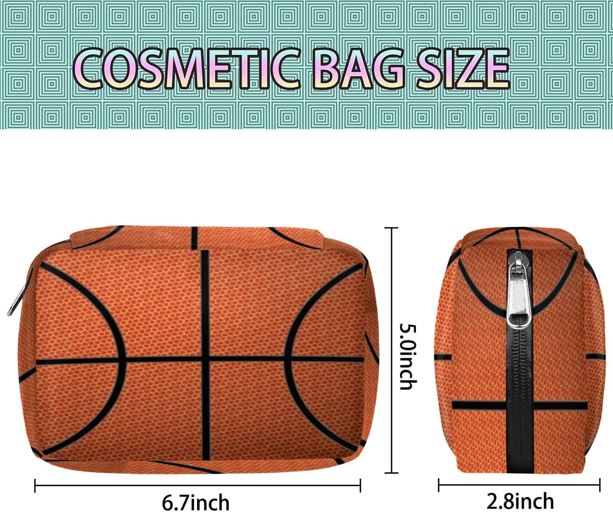 Basketball Sports Travel Toiletry Bag for Boys Men, Waterproof Small Dopp Kit for Women, Shaving Bag with Large Capacity for Travel,Sports Shower