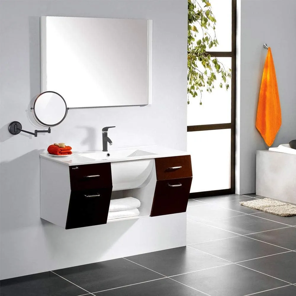 Bathroom Makeup Mirrors, Wall Mounted Magnifying Sturdy Double Sided Adjustable Cosmetic Shaving Vanity Extendable Swivel(7X)