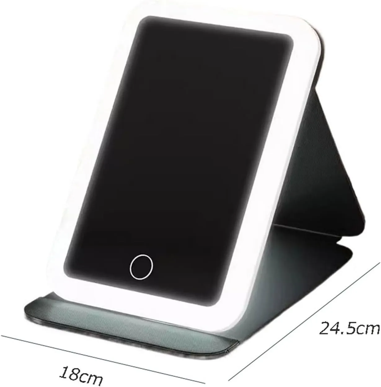 Bathroom Vanity Mirror Makeup Mirror Desktop Foldable LED Cosmetic Mirror with Light Refill Mirror Portable Desktop Bedroom Makeup Rechargeable Mirror Beauty Mirror(Pink)