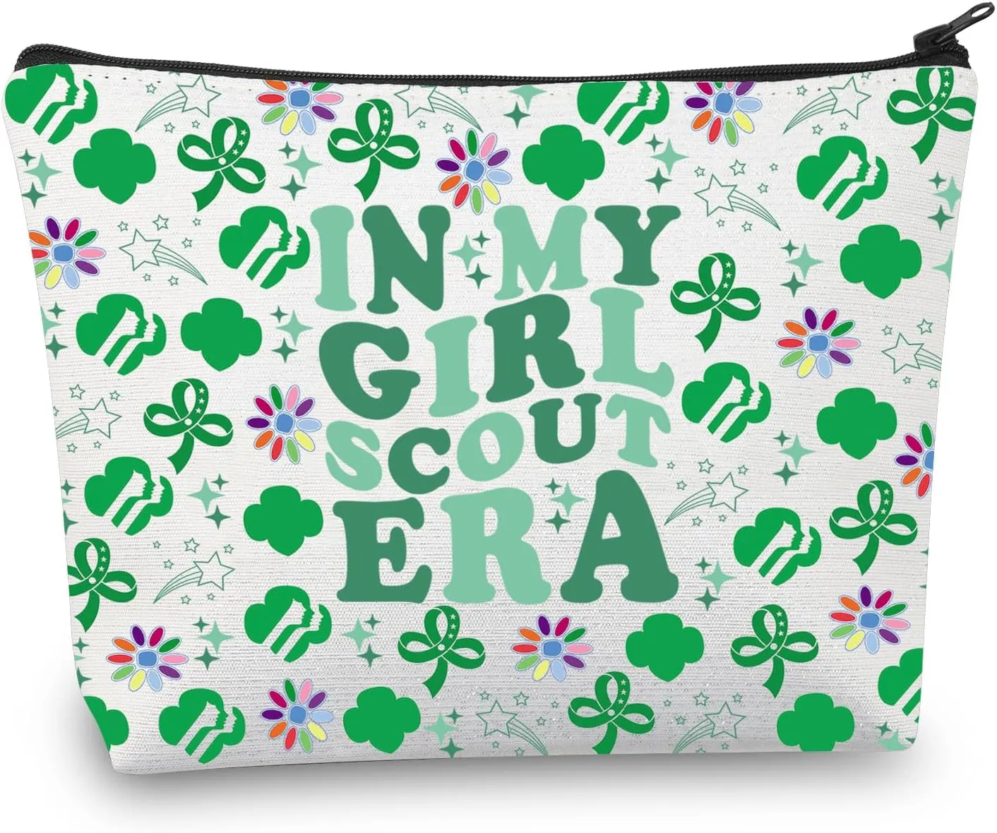 BDPWSS Scout Makeup Bag Scout Troop Leader Gift In My Scouts Era Girl Power Cosmetic Bag Scoutmaster Gifts (Scouts Era)