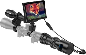 BESTSIGHT Night Vision Scope,DIY Night Vision(Day and Night),Quick Installation Barrle,5" Display Screen with 5w 850nm Infrared Illuminator,View 200m in Night,for 38-44mm Eyepiece Scope (TMNV01P)