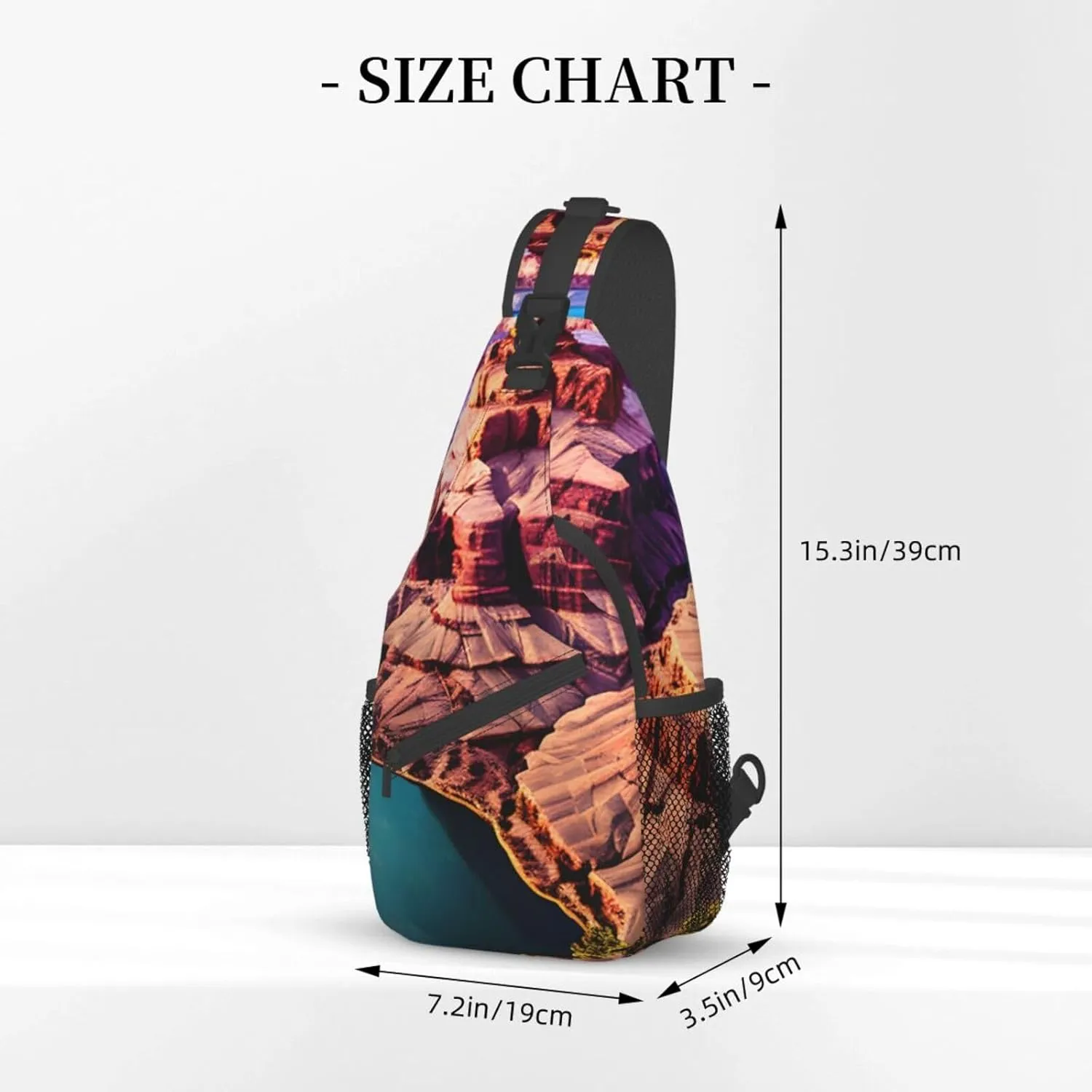 Black Blackgound Rose Crossbody Sling Backpack Sling Bag Travel Hiking Chest Bag Daypack For Women Men