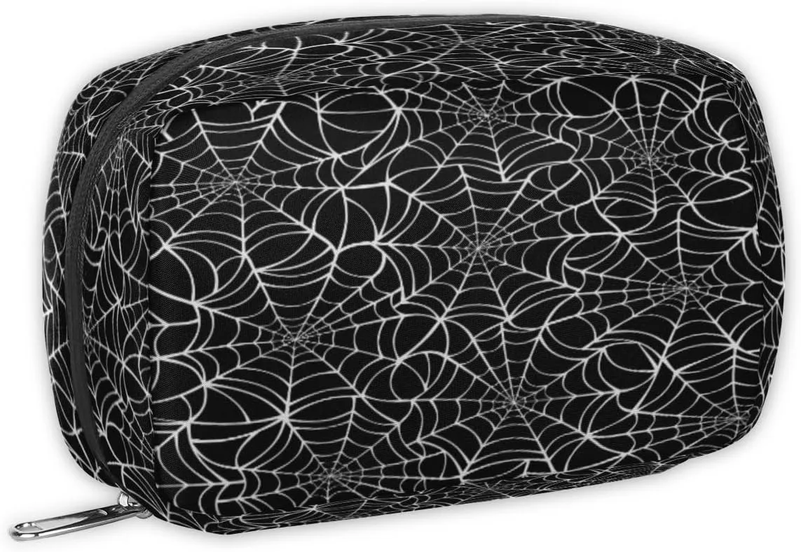 Black Spider Web Travel Toiletry Bag for Boys Men, Waterproof Shaving Bag with Large Capacity for Travel,Sports,Shower, Cute Small Dopp Kit for Women