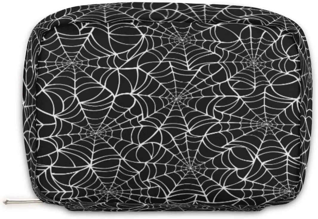 Black Spider Web Travel Toiletry Bag for Boys Men, Waterproof Shaving Bag with Large Capacity for Travel,Sports,Shower, Cute Small Dopp Kit for Women