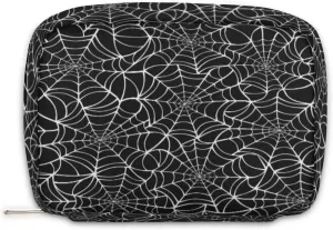 Black Spider Web Travel Toiletry Bag for Boys Men, Waterproof Shaving Bag with Large Capacity for Travel,Sports,Shower, Cute Small Dopp Kit for Women