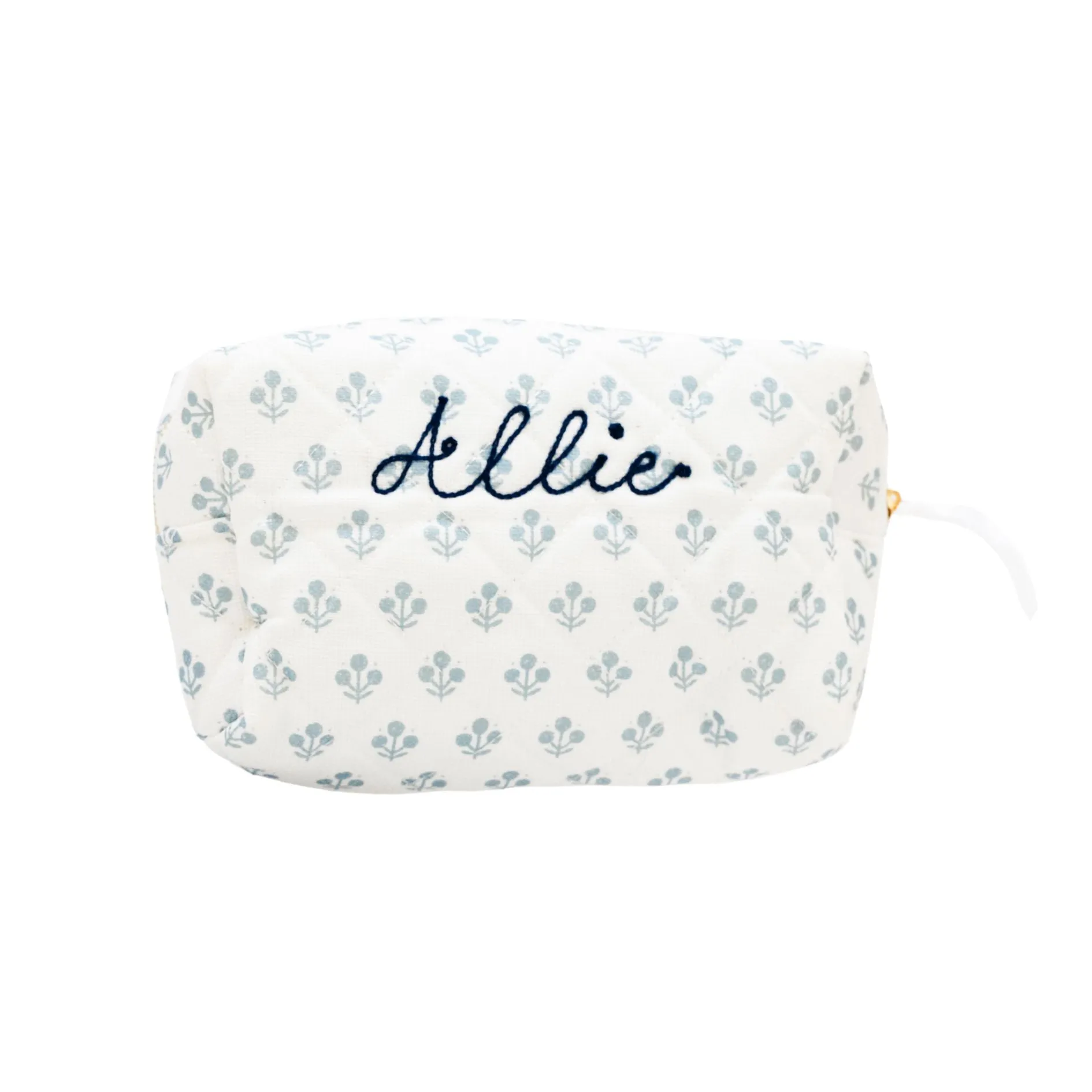 Blue Floral Small Cosmetic Pouch