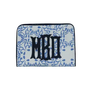 Blue Pattern Cosmetic Pouch