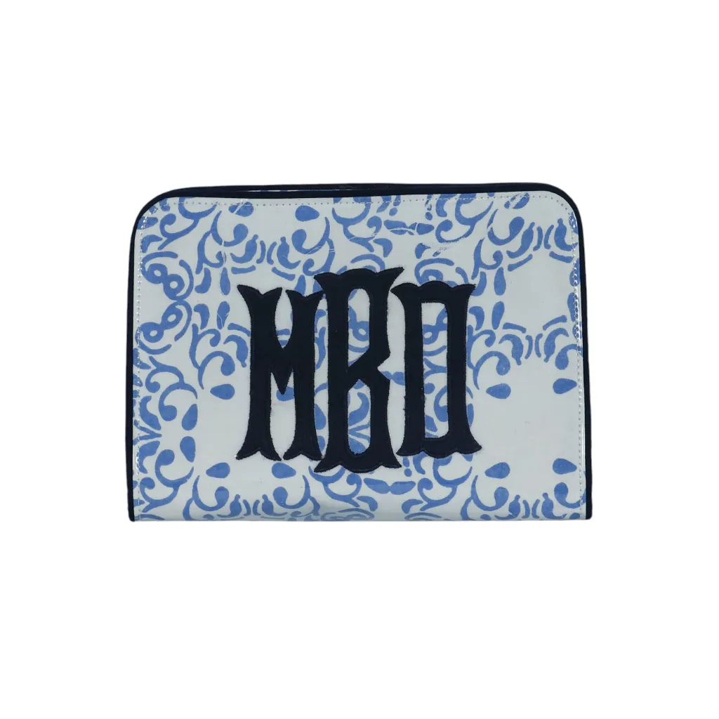 Blue Pattern Cosmetic Pouch