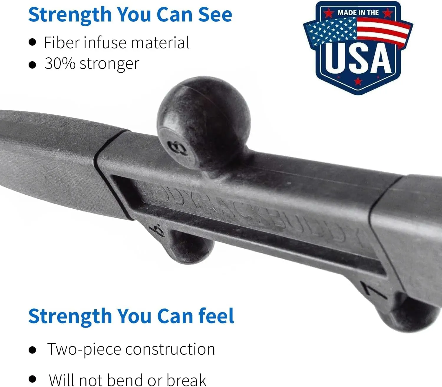 Body Back Buddy Elite – USA Made – Trigger Point Massage Tool, Shoulder Neck Back Handheld Self Massager, Manual Massage Cane, Hook, Muscle Knot Remover with Instructions, Patented (Black)
