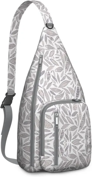 Boho Chic Crossbody Bag Vintage Waterproof Sling Bag Backpack for Men Women Daypack for Hiking Cycling Outdoor Activities
