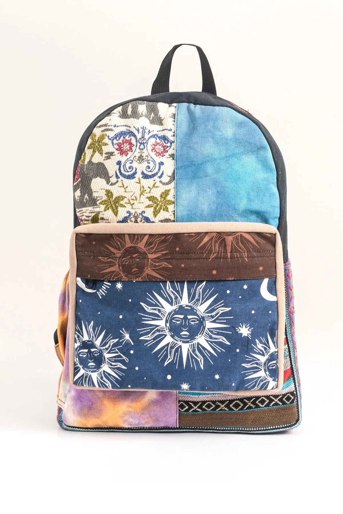 Boho Patchwork Upcycled Backpack