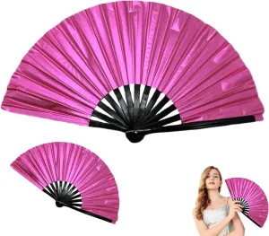 Boots on The Ground Fans for Line Dancing, 2025 New Laser Colors Line Dance Popping Fan, Large Folding Hand Fan for Dancing, Foldable Decorative Handheld Fan (c25)