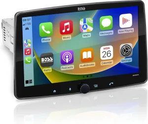 BOSS Audio Systems BCPA10 Single DIN Car Stereo Wireless Apple CarPlay, Wireless Android Auto, 10.1 Inch Touchscreen, Bluetooth, AM/FM Radio Receiver