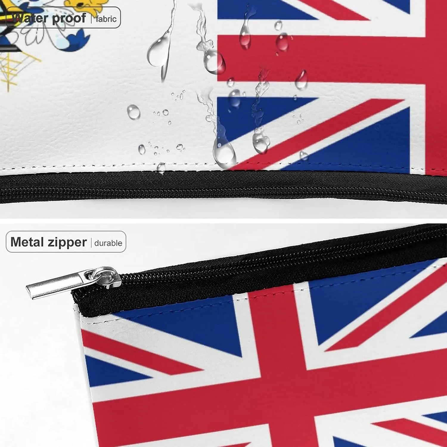 British Antarctic Territory Flag Makeup Organizer for Women Travel Cosmetic Bag Lightweight Pouch for Purse