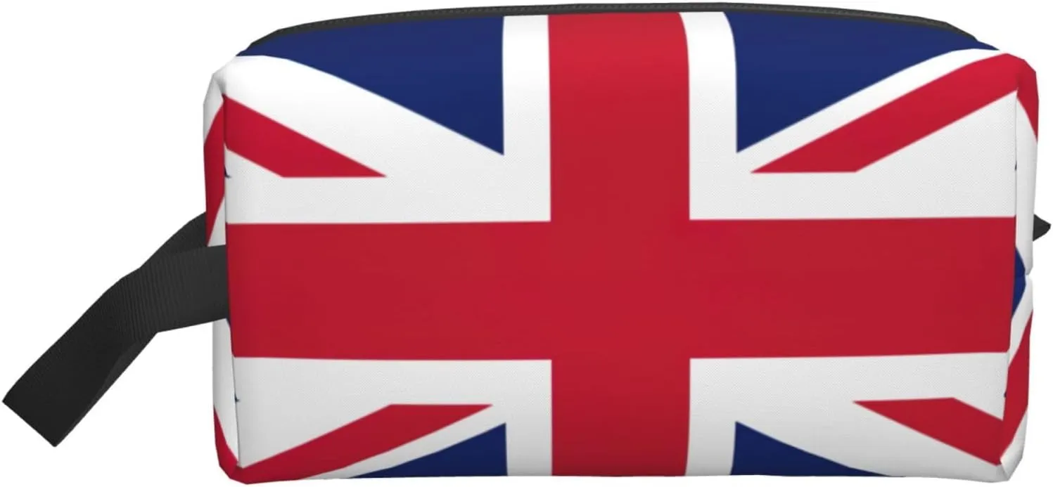 British flag Print Large Capacity Zippered Storage Bag Travel Cosmetic Organizer for Toiletries Makeup