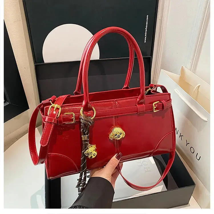 Buckle Large Fashionable Shoulder/Crossbody Bags - Tote Bags