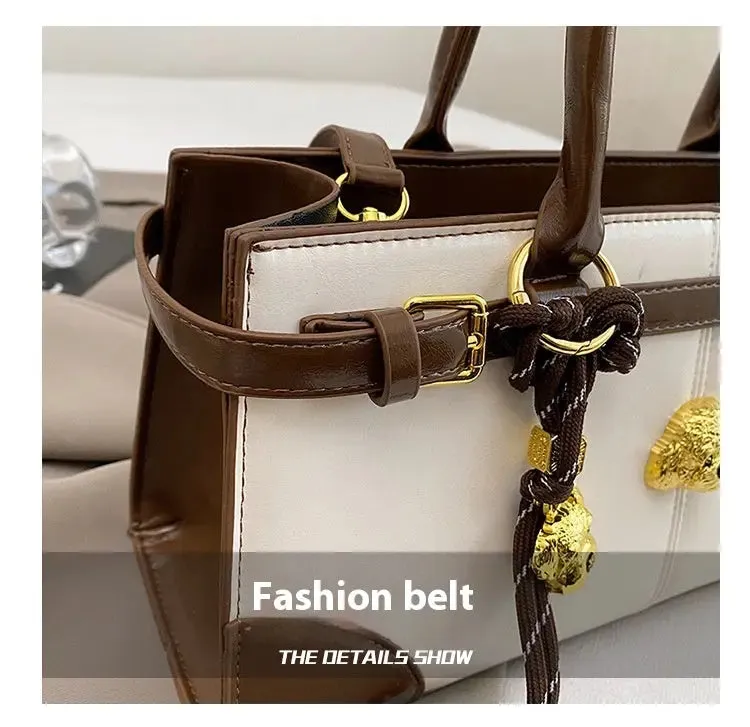 Buckle Large Fashionable Shoulder/Crossbody Bags - Tote Bags