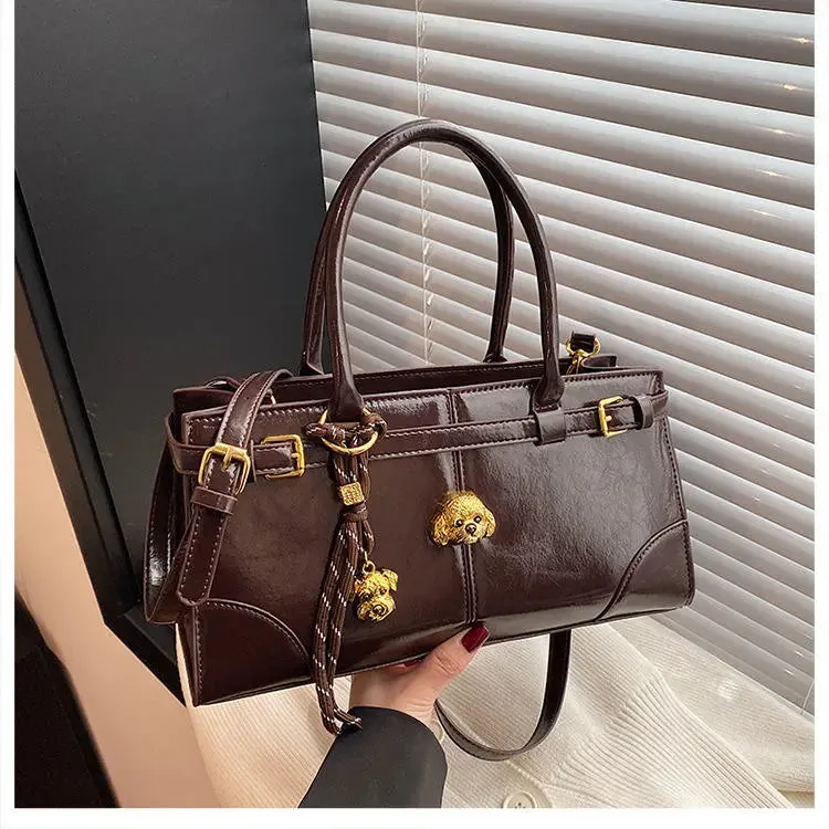 Buckle Large Fashionable Shoulder/Crossbody Bags - Tote Bags
