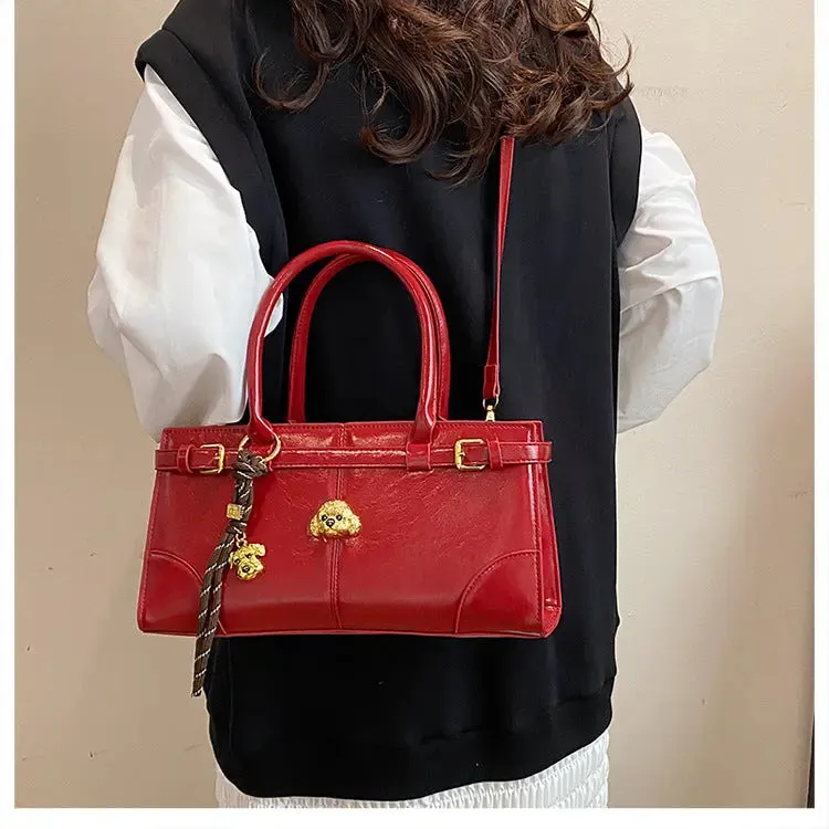 Buckle Large Fashionable Shoulder/Crossbody Bags - Tote Bags
