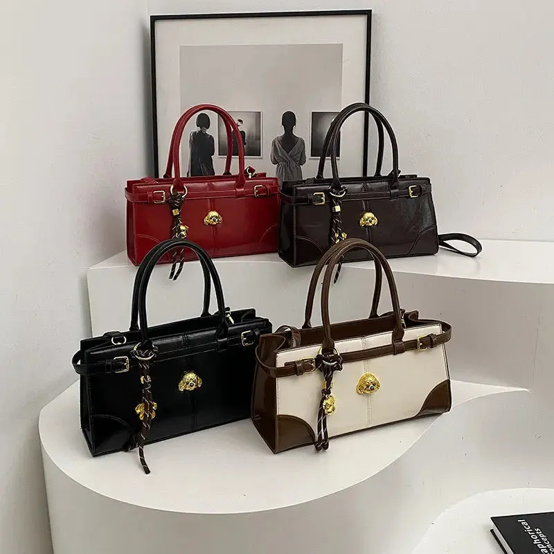 Buckle Large Fashionable Shoulder/Crossbody Bags - Tote Bags