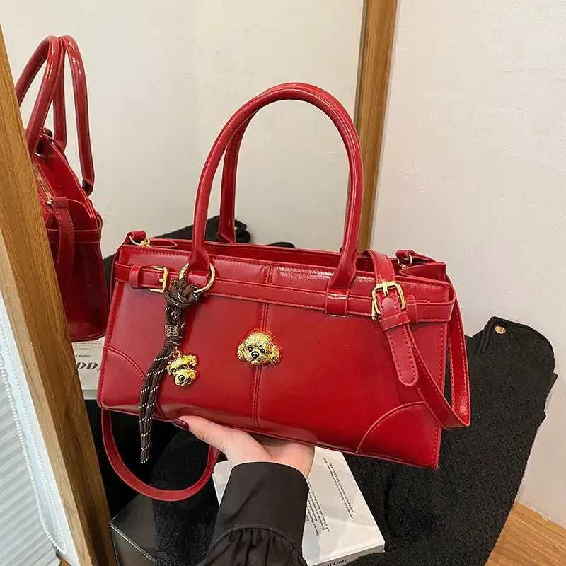 Buckle Large Fashionable Shoulder/Crossbody Bags - Tote Bags
