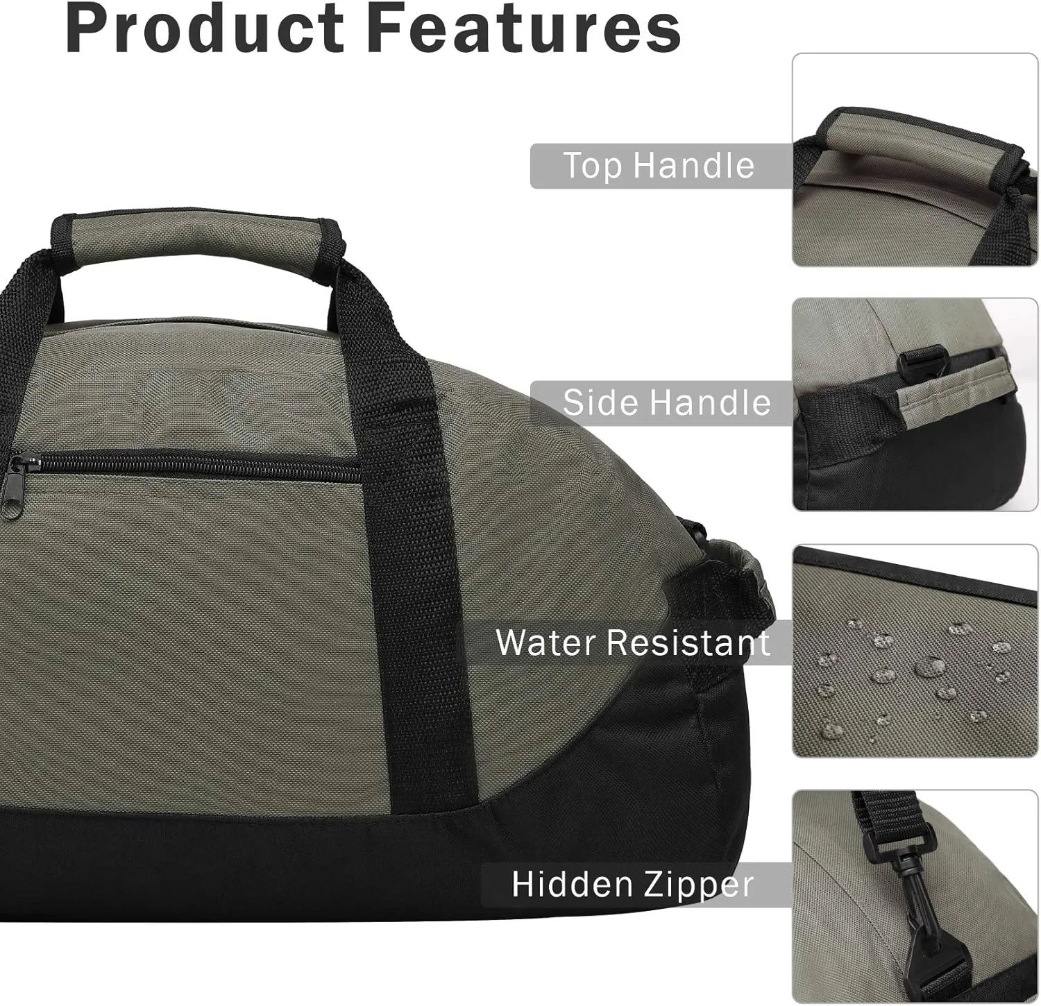 BuyAgain Duffle Bag, 18" Travel Carry On Sport Duffel Gym Bag with Top Handle For men Or Women
