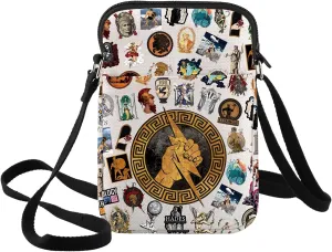 BWWKTOP Ancient Greek Gods Crossbody Bag Zeus Gift Apollo & Poseidon Messenger Bag Greek Mythology Merch