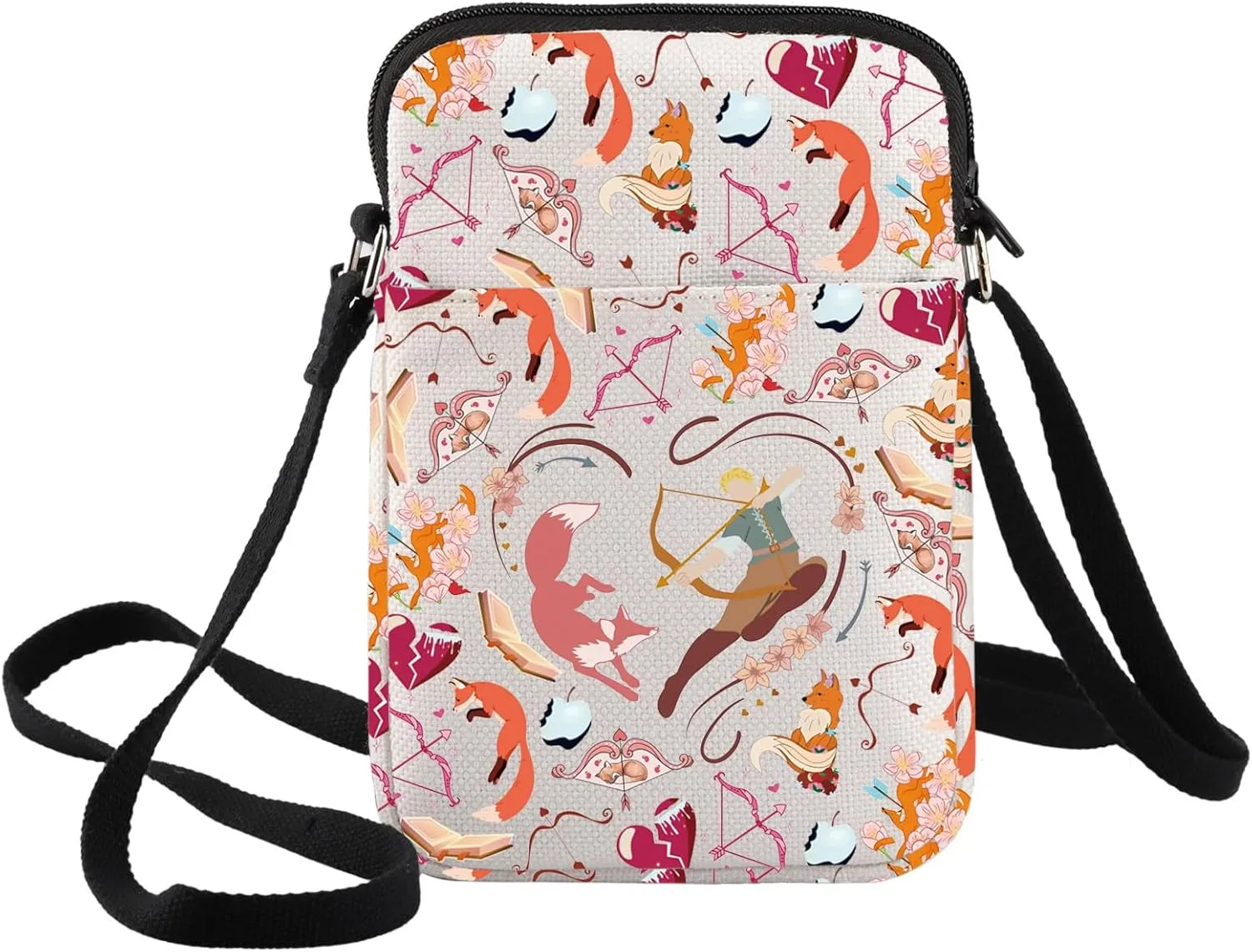 BWWKTOP Archer Crossbody Purse Bookish Gift Fox Shoulder Bag Bookworm Merch